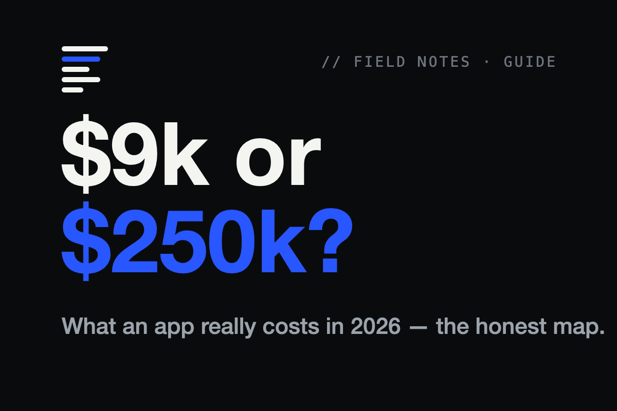 How much does it cost to build an app in 2026 — Five Line Studio